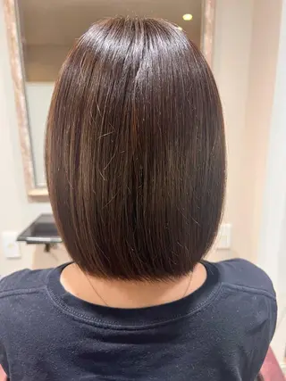 ミディアム カラー れいな🌼 ボブ･艶カラー🌼のヘアスタイル