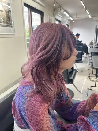 カラー ウルフ🦋顔まわり ❤︎ ͛MEIのヘアスタイル