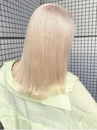 ミディアム カラー ヘアアレンジ vizz by el yts 北谷エクステのヘアスタイル