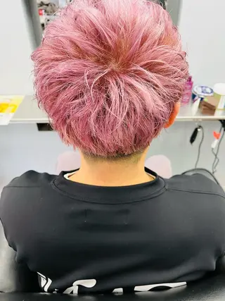 ショート カラー メンズ 池袋メンズパーマ フェード純平のヘアスタイル