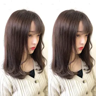 セミロング カラー 池袋髪質改善 タニグチのヘアスタイル
