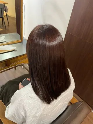 セミロング 結衣 髪質改善モデル募集中のヘアスタイル