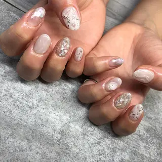 ロング カラー ヘアアレンジ キッズ ネイル マツエク・マツパ 福田 加奈のネイルデザイン