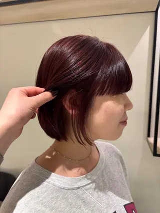 ミディアム カラー SHEA /縮毛矯正 イソダハルカのヘアスタイル