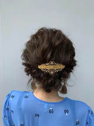 ミディアム ヘアアレンジ hub hair レイヤー/透明感のヘアスタイル
