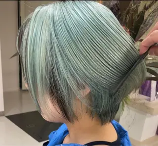 カラー シャドウパーマ／骨格 矯正カット　トモキのヘアスタイル