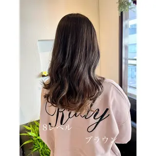 セミロング カラー 坂井田 浩樹のヘアスタイル
