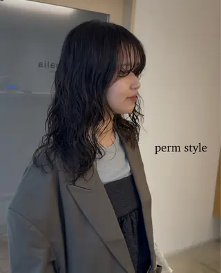 ミディアム カラー パーマ noa/ 渋谷のヘアスタイル