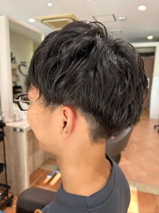 パーマ メンズ 長松 幸那のヘアスタイル
