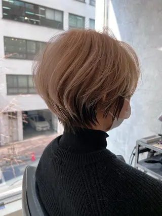 ショート カラー 銀座ショートヘア特化 渡部 誠のヘアスタイル