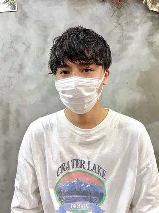 ショート パーマ メンズ 木村陸弥🌿似合わせ 再現性メンズヘアのヘアスタイル