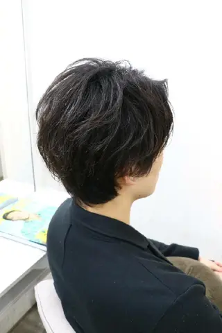 ショート メンズ パーマ フジタミキ ✨メテオ TR、ヘッドスパのヘアスタイル