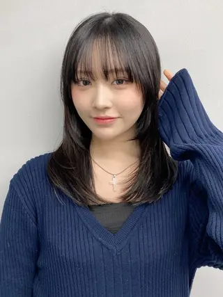 セミロング レイヤー×髪質改善✨ 渋谷/佐藤侑哉のヘアスタイル