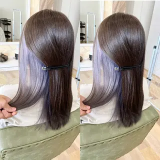 セミロング ケアブリーチ 黒瀬有汰のヘアスタイル