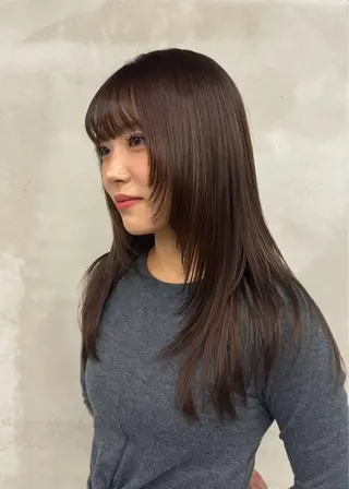 ロング 🎨透明感カラー/ ハイライト/近藤怜那のヘアスタイル