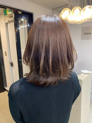 ミディアム カラー レイヤー×髪質改善✨ 渋谷/佐藤侑哉のヘアスタイル