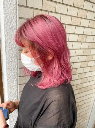 ミディアム カラー レイヤー暖色カラー 池袋Yamamotoのヘアスタイル