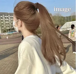ロング カラー 🫧うる艶トレンド 🫧透明感カラーのヘアスタイル