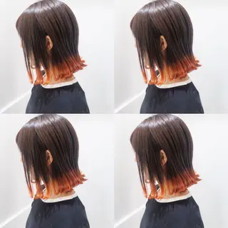 ミディアム カラー ウルフカット ハッシュカット/七海のヘアスタイル