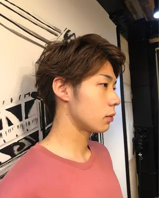 メンズ ✨色持ちの良い艶 カラー✨蟹江真世のヘアスタイル