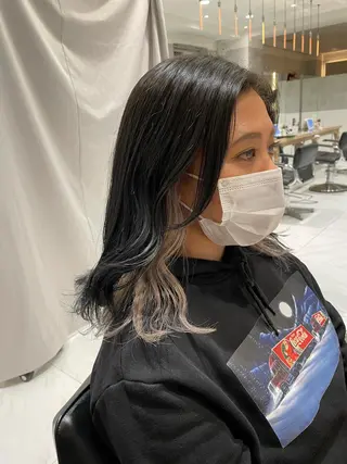 ミディアム オリーブ カラー✨有坂映哉のヘアスタイル