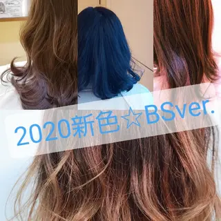 カラー セミロング ヘアアレンジ 遠藤 量平のヘアスタイル