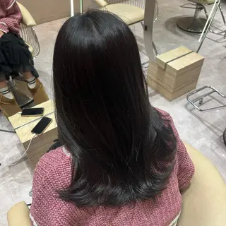 セミロング 顔周りカット/ 透明感カラー/ユナのヘアスタイル