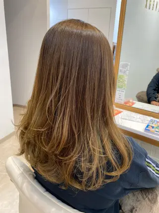 ロング カラー 透明感カラー 田中 有乃のヘアスタイル