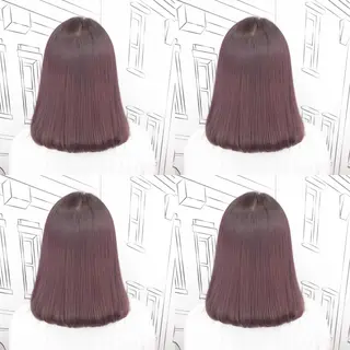 ミディアム カラー TOMOKA 艶髪/透明感カラーのヘアスタイル