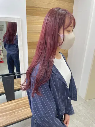 ロング カラー 飯塚 青空のヘアスタイル