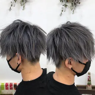 カラー メンズ ダブルスキルエクステ /羽エクステ白石宇由のヘアスタイル