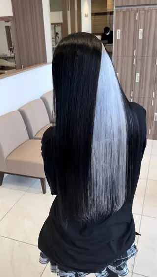 ロング カラー 【複雑履歴ブリーチ】 中村　玲仁のヘアスタイル