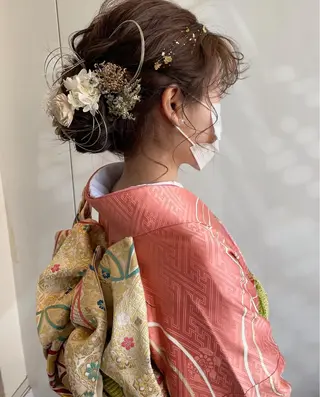 セミロング ヘアアレンジ ヘアメイク new meのヘアスタイル