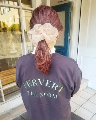 カラー ヘアアレンジ 🙃 透明感カラー/ボブのヘアスタイル