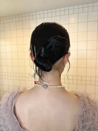 ミディアム ヘアアレンジ Ayano‪‪🎀似 合わせ×透明感🎀のヘアスタイル