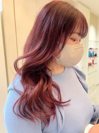 セミロング カラー 駅チカ【ali'i】 アリイ花崎友美☘のヘアスタイル