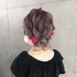ミディアム ヘアアレンジ 卒業式お呼ばれ🕊️ ヘアセット✴︎ミキのヘアスタイル