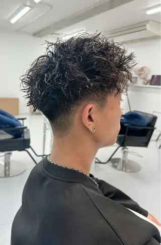 ショート カラー パーマ ヘアアレンジ メンズ キッズ 北川大輔🌟 小顔レイヤーカットのヘアスタイル