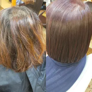ミディアム 山木 裕子のヘアスタイル