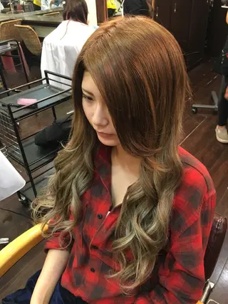 セミロング ロング 韓国ヘア🤍髪質改善 🇰🇷AKANEのヘアスタイル