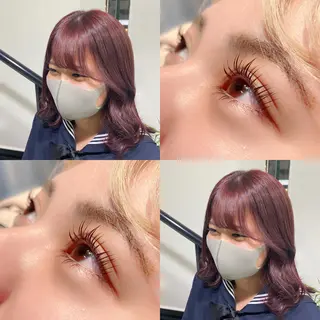 セミロング カラー ヘアアレンジ マツエク・マツパ TSUNA 🌙 Lim 五反田のマツエク・マツパデザイン