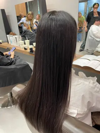 ロング メンズ縮毛矯正 ブリーチカラー/まやのヘアスタイル