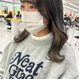 セミロング カラー ヘアアレンジ mai🍑暖色カラー /レイヤー💖のヘアスタイル