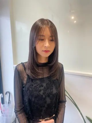 セミロング ボブ/艶髪 soleilrukaのヘアスタイル