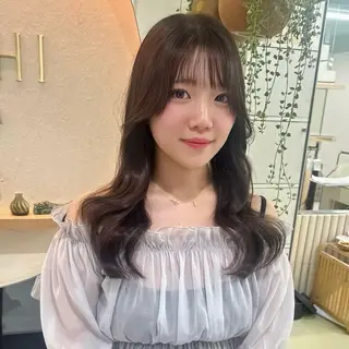 セミロング HACHI美容室 韓国ヘア　AKARIのヘアスタイル