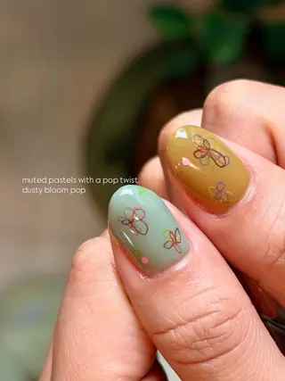 ネイル なんば堀江/育爪施術 ニュアンス✻Kaphのネイルデザイン