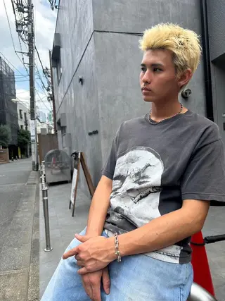 カラー *メンズ専門アカデミ ー🔥BLUCK🏁のヘアスタイル