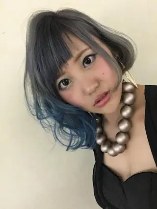 ミディアム カラー SHIORI💜口コ ミNo.1艶カラーのヘアスタイル