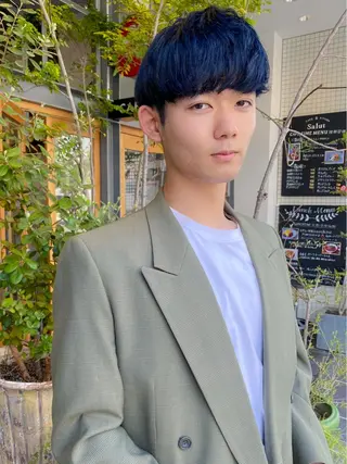 ショート カラー メンズ ボブ特化美容師/ ボブパーマ/ミツイのヘアスタイル