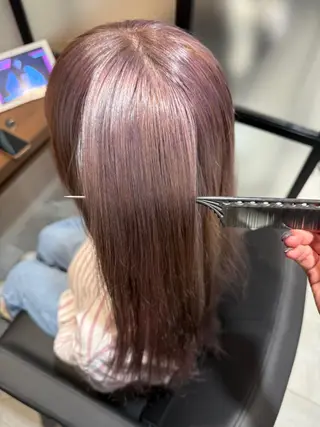 ロング カラー 艶カラー/ハイトーン /アレンジ/meiのヘアスタイル